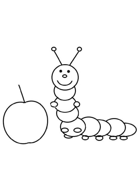 Caterpillar With A Cherry Coloring Page Download Print Or Color