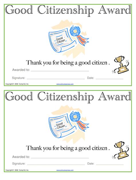 Citizenship Award Meaning In School Fill Out And Sign Online Dochub