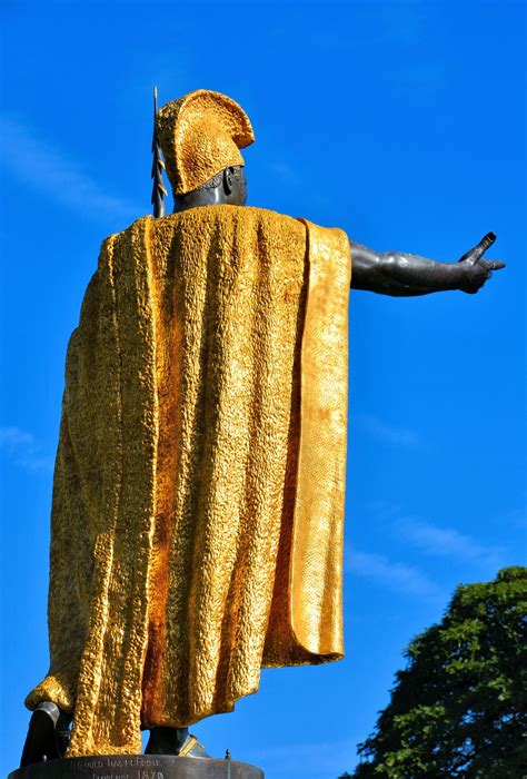 Backside Of King Kamehameha Statue In Honolulu Oahu Hawaii