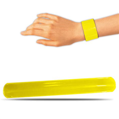 Yellow Slap Bracelets 12 Pack