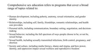 Sex Education Educational Counselling Ed Pptx