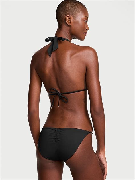 Buy Essential Adjustable String Bikini Bottom Pure Black Order Bikini Bottom Online