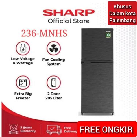 Jual Kulkas 2 Pintu Sharp Sj 236mnhs Tanpa Salju Shopee Indonesia