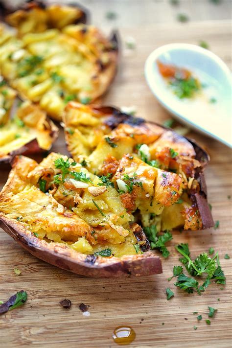 Herb Loaded Baked Sweet Potatoes Afrovitalityeats