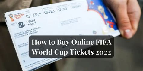 How To Buy Online FIFA World Cup Tickets 2022 | Sportsest