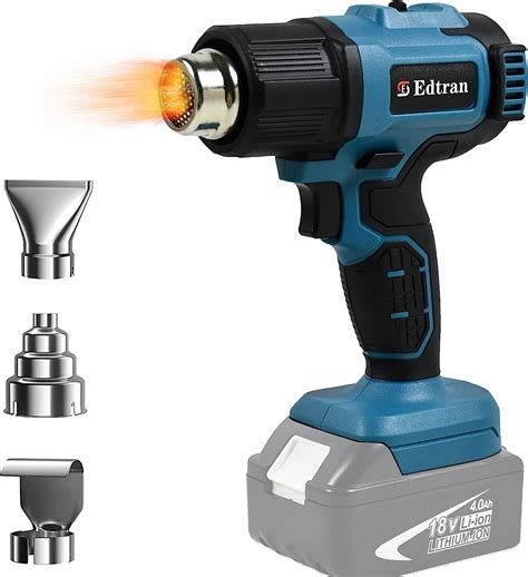 Cordless Heat Gun Hot Air Gun Compatible For Makita 18V Volt LXT Battery 3 Nozzle 2 Temp