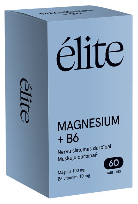 ELITE Magnesium + B6 capsules, 60 pcs. | Mēness aptieka