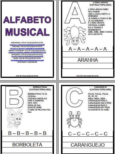 Alfabeto Musical Para Imprimir - Ateliê Educação Infantil: Alfabeto Musical e Poesia