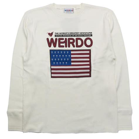 WEIRDO ウィアード 長袖 クルーネック ワッフル Tシャツ PORN AMERICA GLAD HAND グラッドハンド WRD SS EARTH MARKET 通販