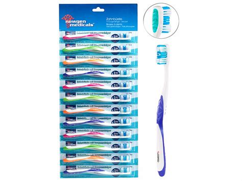 Brosses à dents avec gratte langue x12 et manche 4 couleurs Soins