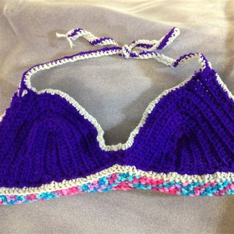 Scrunch Butt Brazilian Bikini Bottom In White Pink Lavender Etsy