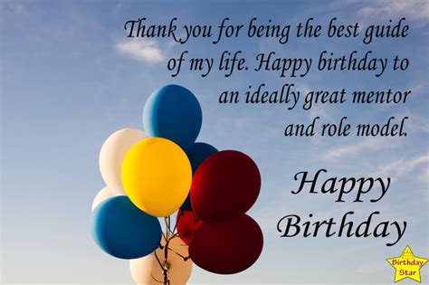 Happy Birthday Wishes For A Mentor Birthday Star