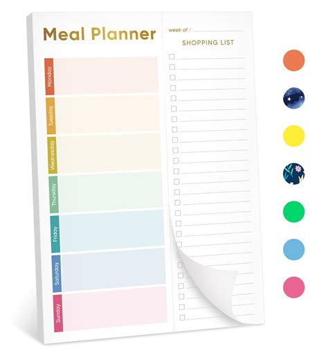 Snapklik Magnetic Meal Planner And Grocery List For Fridge 52