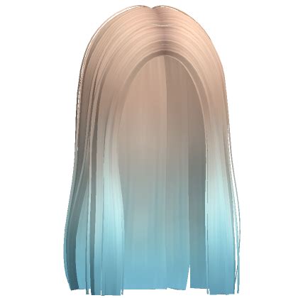 Medium Middle Parted Straight Hair Blonde Blue Roblox