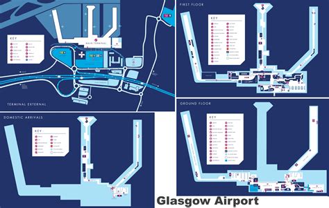 Glasgow airport map - Ontheworldmap.com