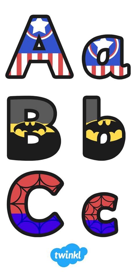 Superhero Alphabet Letters Printable