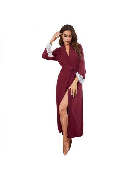 Women S Lace Sexy Plus Size Pajamas Kimono Robe Babydoll Lingerie Mesh Nightgown S Xxl Walmart