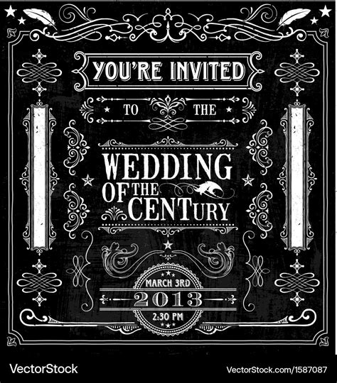 Wedding Invitation Design Elements Royalty Free Vector Image