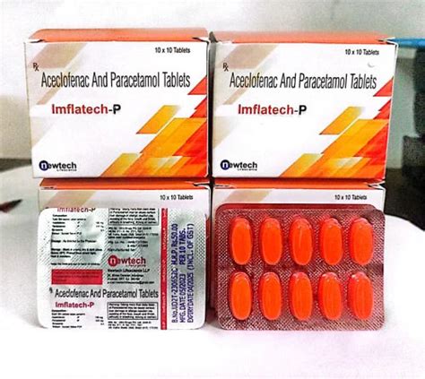 Aceclofenac 100mg And Paracetamol 325mg Tablets At Best Price In Surat Newtech Lifescience Llp