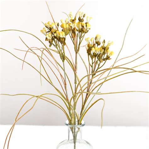 Yellow Artificial Pussy Willow Grass Spray Picks Sprays Florals Craft Supplies Factory