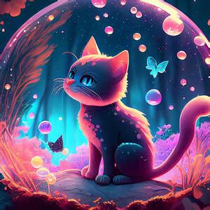 cute cat  mixed media  sampadart gallery fine art america