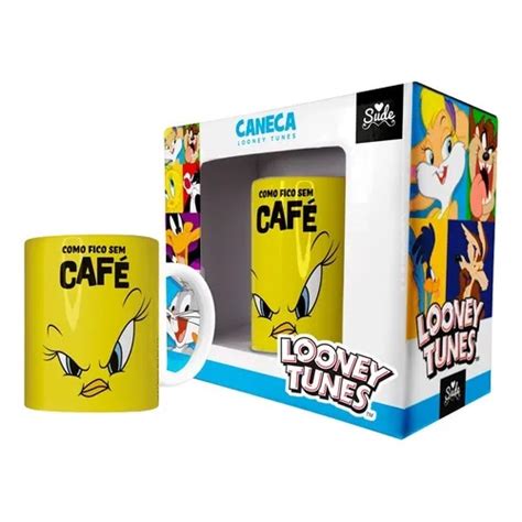 Caneca Looney Tunes Porcelana 330 Ml Shopee Brasil