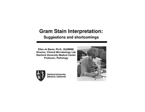 SOLUTION: Gram stain interpretation - Studypool