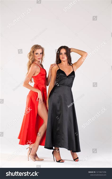 Two Sexy Blonde Brunette Models Full Stock Photo Shutterstock