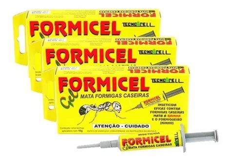 Kit 3 Formicel Gel Mata Formigas Caseiras 10g Parcelamento Sem Juros