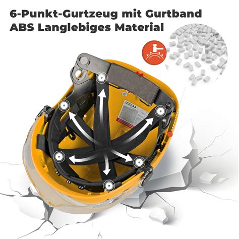 Mustbau Sicherheitshelm, EN397 Schutzhelme mit Kapselgehörschützern und