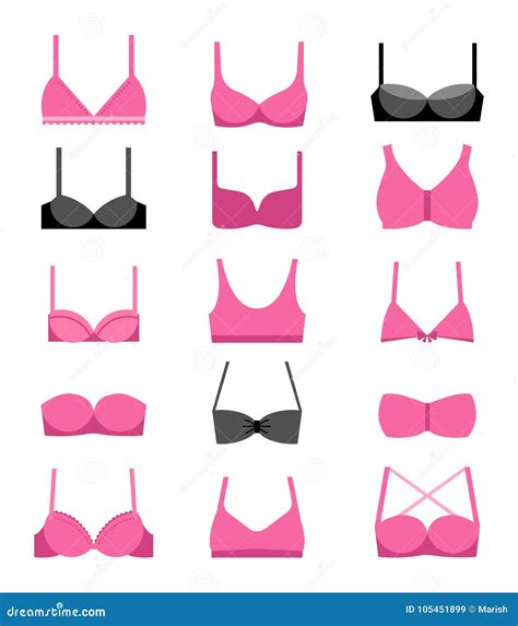 Types Of Bras The Complete Vector Collection Of Lingerie CartoonDealer 158442233