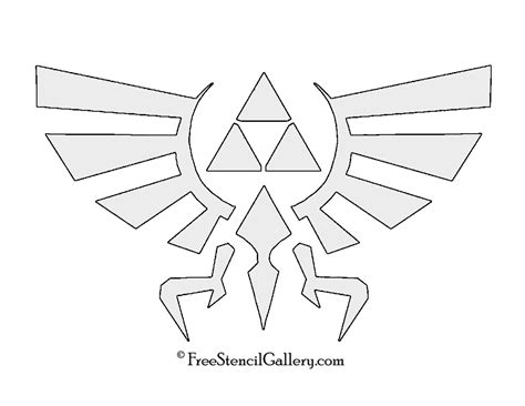 The Legend Of Zelda Triforce Symbol Stencil Free Stencil Gallery