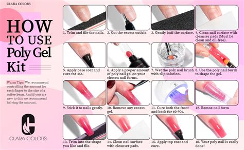 Amazon Clara Colors Poly Gel Nail Kit Colors Clear Jelly Nude
