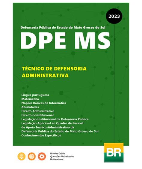 Apostila Dpe Ms T Cnico De Defensoria Administrativa Balc O De