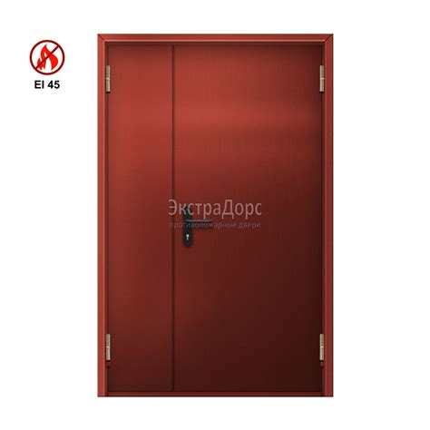 Противопожарная дверь EI 45 ДПМ-EI45 ДП133 полуторная глухая по ...