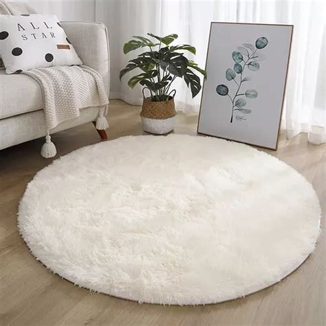 Alfombra Decorativa Redonda Para Salón Dormitorio 100 100cm MercadoLibre