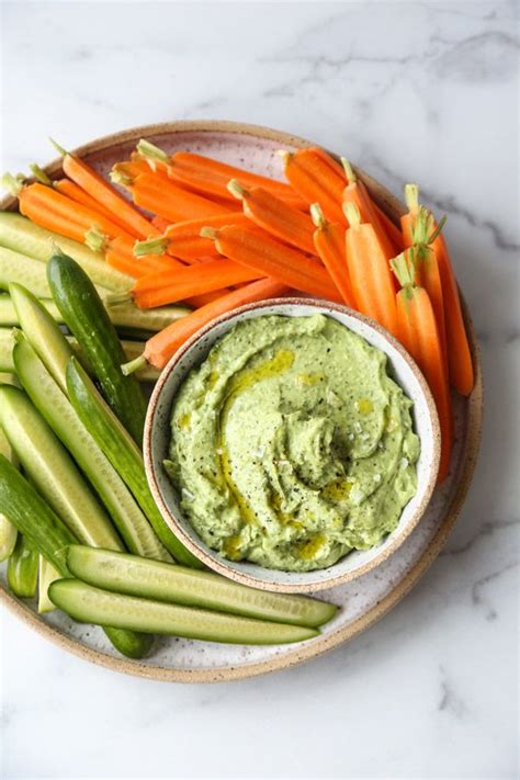 Green Goddess Avocado Dip Recipe With Crudites Healthy Dairy Free