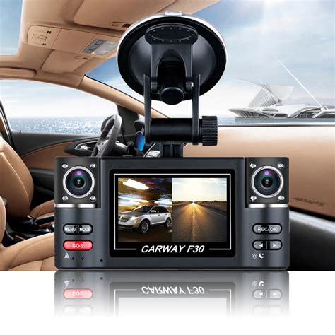 Carway F30 Car DVR 2.7" TFT LCD HD 1080P Rotated Dual Lens Dash Camera ...