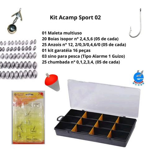 Kit Para Pesca Maleta Anzois Chumbada Boias Garat Ia Frete Gr Tis