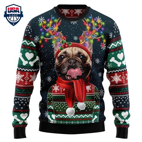 French Bulldog Ugly Christmas Sweater - USALast