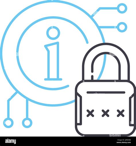 Confidential Information Line Icon Outline Symbol Vector Illustration