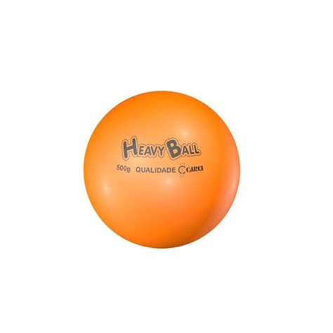 Bola Heavy Ball 500g Laranja Carci Para Exercícios Fisioterapia E