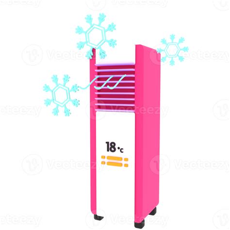 3d Illustration Standing Air Condition Ac 8880000 Png