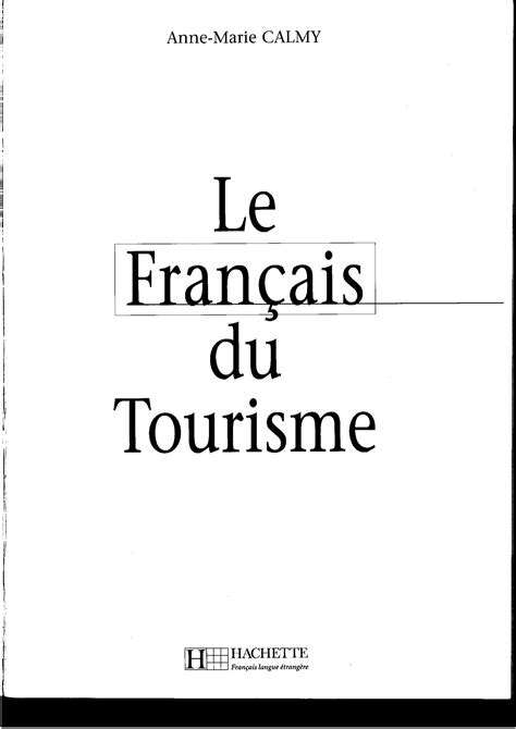 Solution Le Francais Du Tourisme Studypool