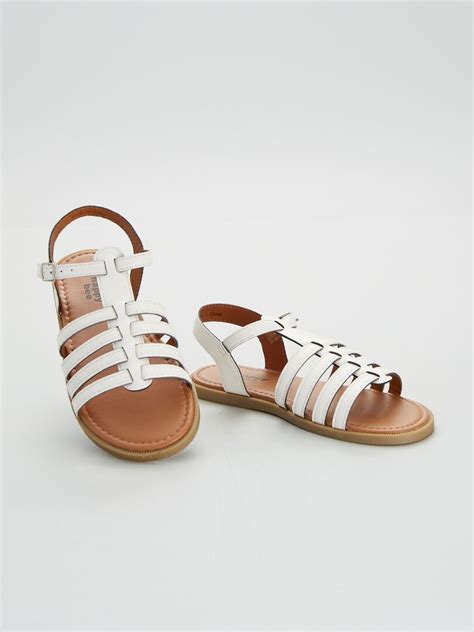 Sandalias Con Tiras Blanco Kiabi 15 00