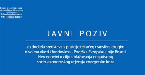 Javni Poziv Za Dodjelu Sredstava S Pozicije Teku Eg Transfera Drugim