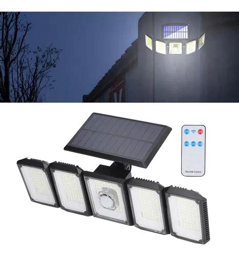 Lámpara Solar De Pared Exteriores Sensor Luz 300 Led 3 Modos Cuotas