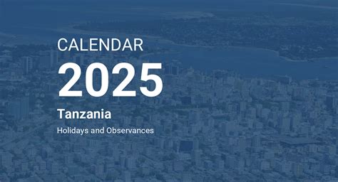 Year 2025 Calendar – Tanzania