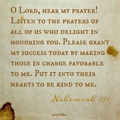 Bible: Nehemiah 1:11 - Prayables