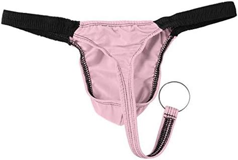 Inlzdz Herren H Schen Mit O Ring Bikini Slip Niedrige Taille Tanga String Mit Bulge Beutel